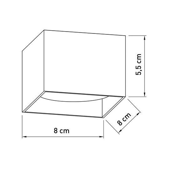 Plafon CUBO METALIK GX53 złoty szczotkowany 42083 Sigma