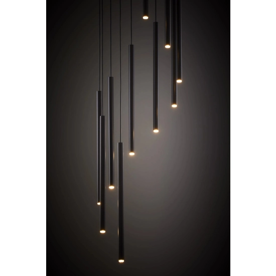 Lampa wisząca SOPEL 10 ANTRESOLA kaskada czarny 42098 Sigma