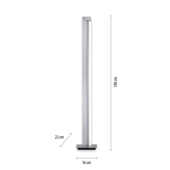 Lampa podłogowa Pure-lines Aluminium 421-95 Paul Neuhaus - zdjęcie dodatkowe 1