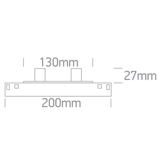 BLACK 2x2W WW 48V IP20 MINI/MIDI 42128A/B/W ONE LIGHT