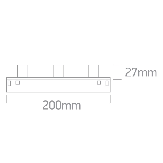BLACK 3x2W WW 48V IP20 MINI/MIDI 42128B/B/W ONE LIGHT