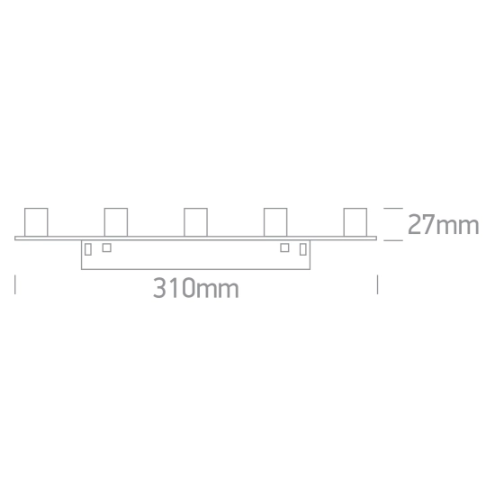 BLACK 5x2W WW 48V IP20 MINI/MIDI 42128C/B/W ONE LIGHT