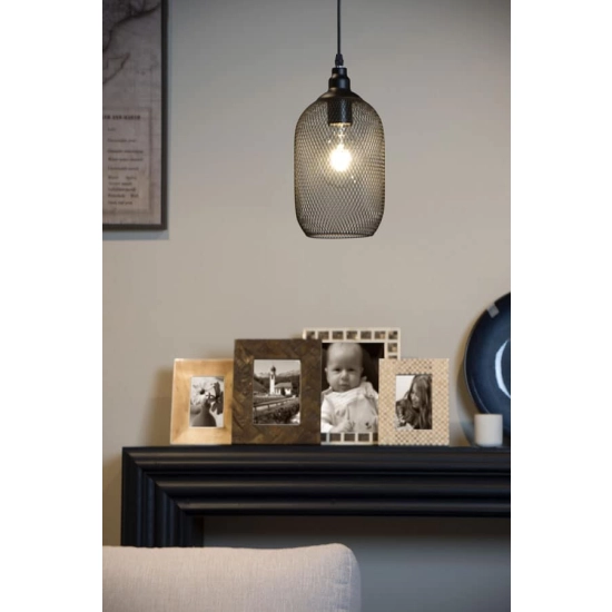 MESH Lampa wisząca Ø 15 cm E27 czarny 43404/15/30 Lucide - zdjęcie dodatkowe 1