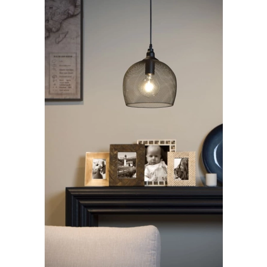 MESH Lampa wisząca Ø 22 cm E27 czarny 43404/22/30 Lucide - zdjęcie dodatkowe 1