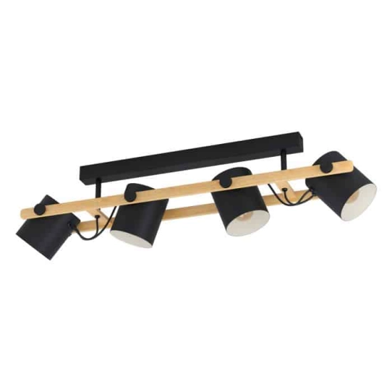 kinkiecik.pl Lampa sufitowa czarna HORNWOOD 43558 EGLO