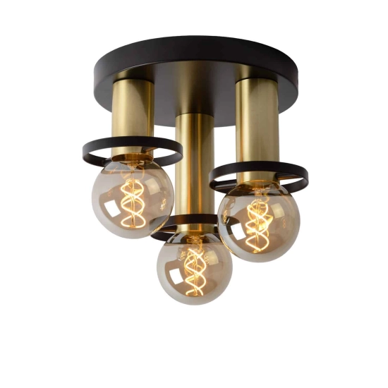 Plafon ANAKA Ø 30 cm 3xE27 czarny 45179/13/30 Lucide - zdjęcie produktu