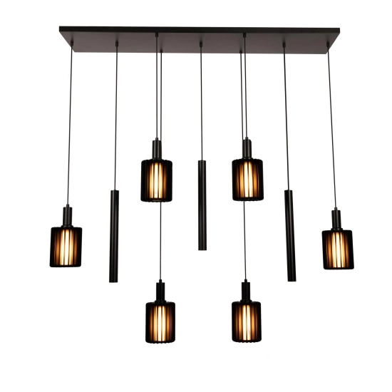 LAMBRES Lampa wisząca 6xE27 3xGU10 czarny 45410/09/30 Lucide - zdjęcie produktu