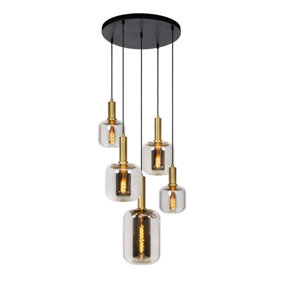 Lampa wisząca JOANET Ø 71 cm 5xE27 przydymiony szary 45494/15/65 Lucide - zdjęcie produktu