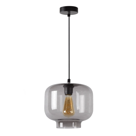 Lampa wisząca MEDINE lampa wisząca Ø 25 cm E27 przydymiony szary 46413/01/65 Lucide - zdjęcie dodatkowe 1