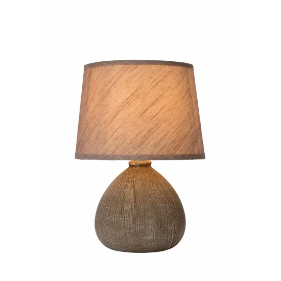 Lampa stołowa RAMZI Ø 18 cm 1xE14 Brown 47506/81/43 Lucide - zdjęcie produktu