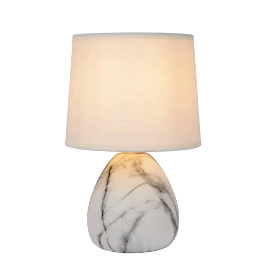 Lampa stołowa MARMO Ø 16 cm 1xE14 biały 47508/81/31 Lucide - zdjęcie produktu