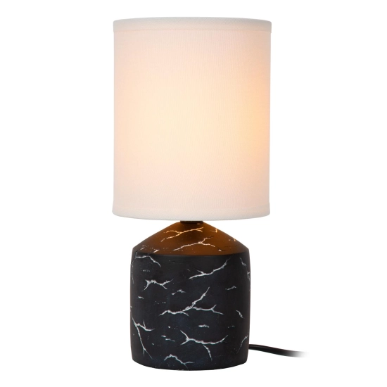 FRAN - Lampa stołowa - Ø 13 cm - 1xE14 - Black - Essential 47550/81/30 LUCIDE
