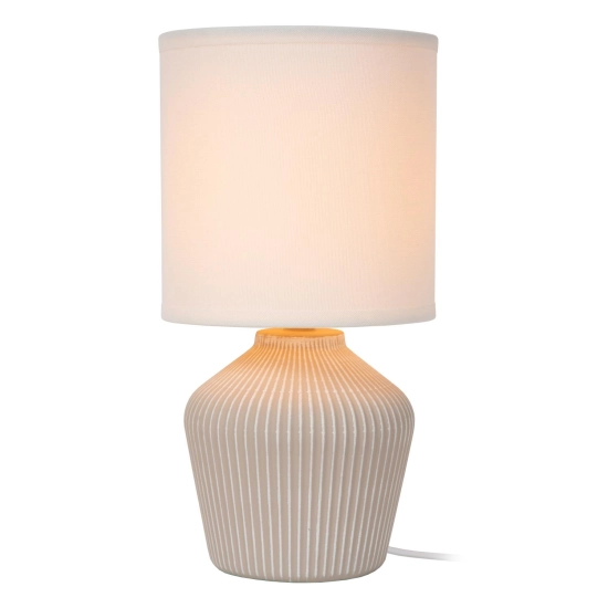 FILIZ - Lampa stołowa - Ø 16 cm - 1xE14 - Cream - Essential 47551/81/38 LUCIDE