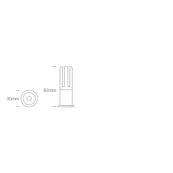 Oprawa podstropowa The Super Deep Dark Light Range 10103J/W/W Wpust w LED biały 3W 3000K 230V IP20