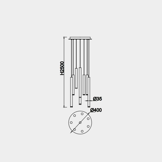 Lampa wisząca Mantra Cala 8082MA - zdjęcie dodatkowe 2