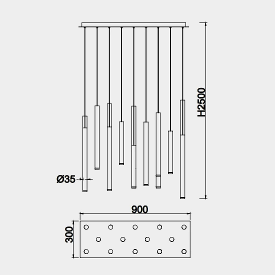 Lampa wisząca Mantra Cala 8085MA - zdjęcie dodatkowe 2