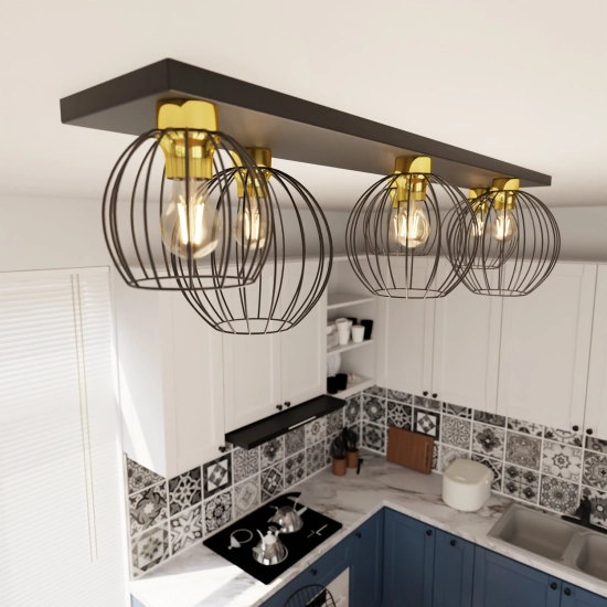 Lampa sufitowa NEST 6 BL GOLD 1370/6 EMIBIG Lighting