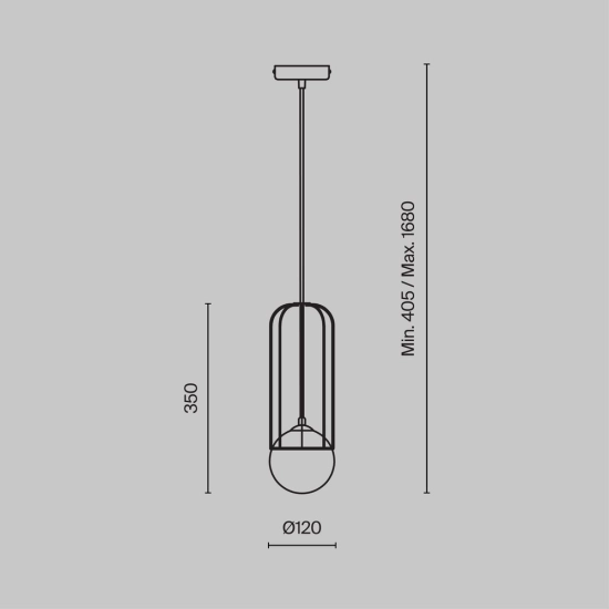 Lampa wisząca Telford P361PL-01G Maytoni - zdjęcie dodatkowe 6
