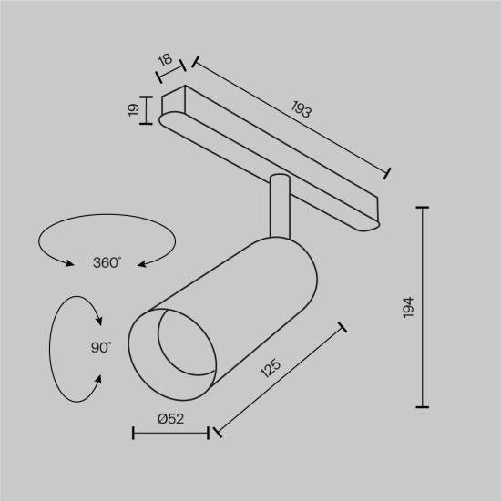 Lampa szynowa Focus Led Exility 2700-6000K 12W 24° Dim Smart TR032-4-12W3K-S-DS-B Maytoni - zdjęcie dodatkowe 5
