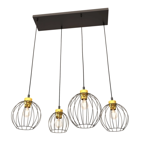 Lampa wisząca NANDO 4 BL GOLD 1368/4 EMIBIG Lighting - zdjęcie produktu