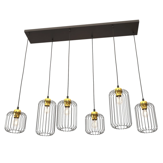 Lampa wisząca VANDER 6 BL GOLD 1364/6 EMIBIG Lighting - zdjęcie produktu