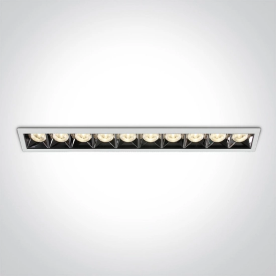 Avgi 50006B/W/W czarny wpust z odbłyśnikiem ciemny chrom COB LED 3000K 40W; nieściemnialny zasilacz LED w zestawie ONE L