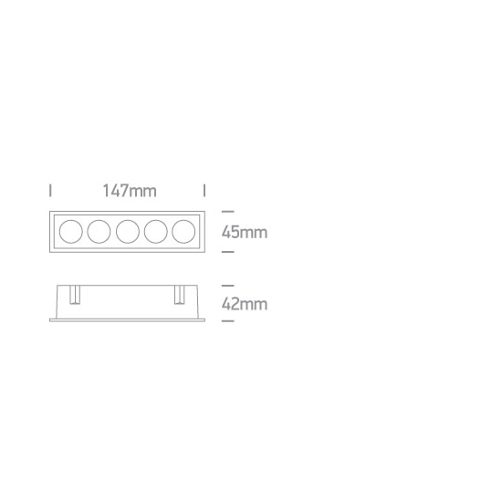 Oprawa podtynkowa The Mirror Dark Light Range 50012H/B/W ONE LIGHT
