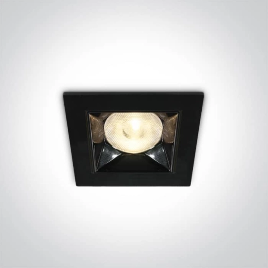kinkiecik.pl Apollonas 50106B/B/W czarny wpust z odbłyśnikiem ciemny chrom COB LED 3000K 6W; nieściemnialny zasilacz LED