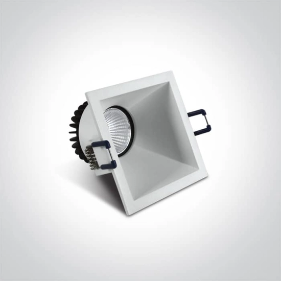 Kinkiecik.pl Koronida 50108A/W/W biały wpust COB LED 3000K 8W; nieściemnialny zasilacz LED w komplecie ONE LIGHT