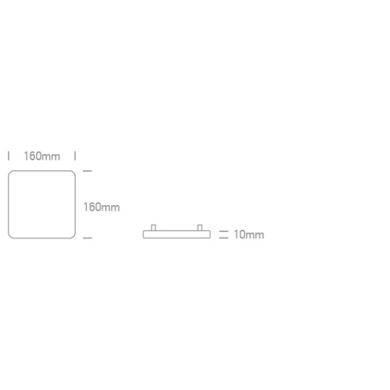 Oprawa podtynkowa Floating Square Panels Range Adjustable Cut Out Hole 50114CE/W 3000K ONE LIGHT