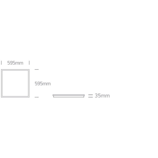 Oprawa podtynkowa WHITE 40W CCTV 60x60cm RECESSED PANEL IP65 230V BACKLIT 50140BW/W/V ONE LIGHT