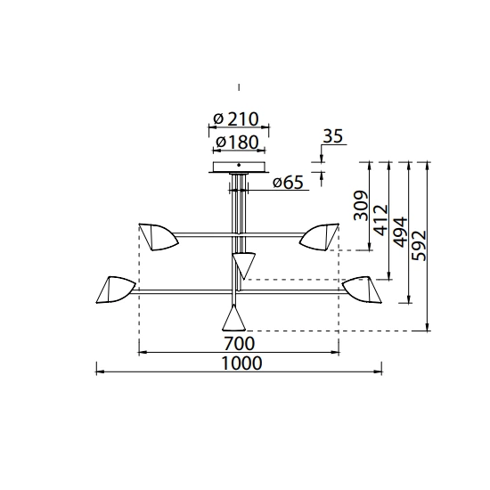 Lampa sufitowa Mantra Capuccina 7578MA - zdjęcie dodatkowe 3