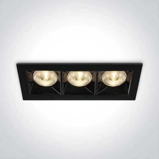 kinkiecik.pl Nisi 50306B/B/W czarny wpust z odbłyśnikiem ciemny chrom COB LED 3000K 12W; nieściemnialny zasilacz LED w z