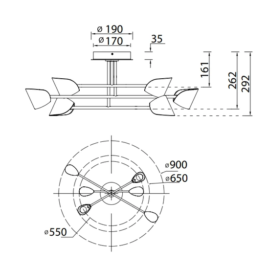 Lampa sufitowa Mantra Capuccina 7581MA - zdjęcie dodatkowe 1