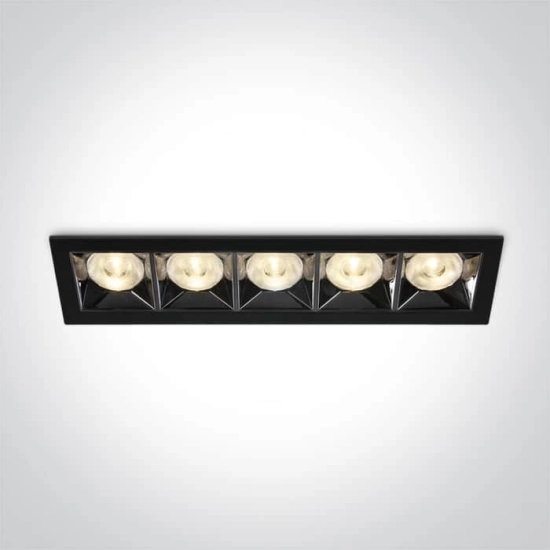 kinkiecik.pl Avgi 50506B/B/W czarny wpust z odbłyśnikiem ciemny chrom COB LED 3000K 20W; nieściemnialny zasilacz LED w z