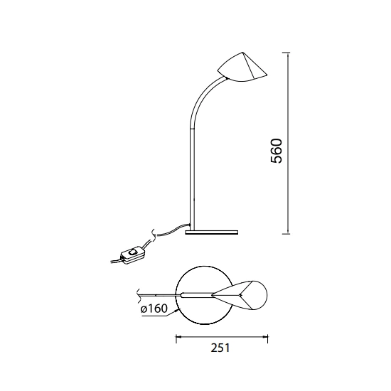 Lampa biurkowa Mantra Capuccina 7587MA - zdjęcie dodatkowe 1