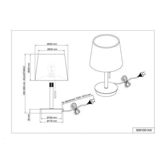 Lampa stołowa LYON – 509100108 TRIO