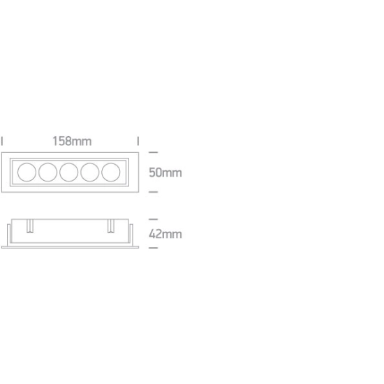 Oprawa podtynkowa The Mirror Adjustable Boxes 51012H/B/W ONE LIGHT