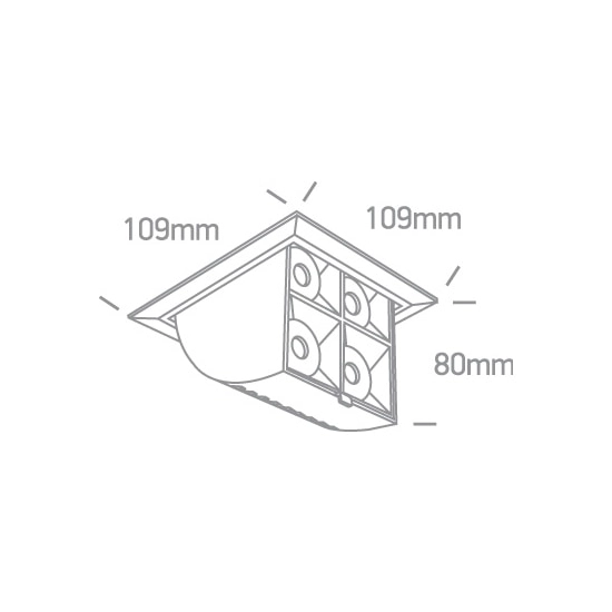 kinkiecik.pl Namata 51406B/W/W biały wpuszczany downlight z odbłyśnikiem ciemny chrom COB LED 3000K 16W; nieściemnialny zasilacz LED w zestawie ONE LIGHT