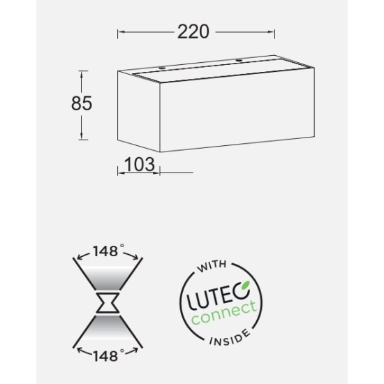 Kinkiet GEMINI 5189120118 LUTEC