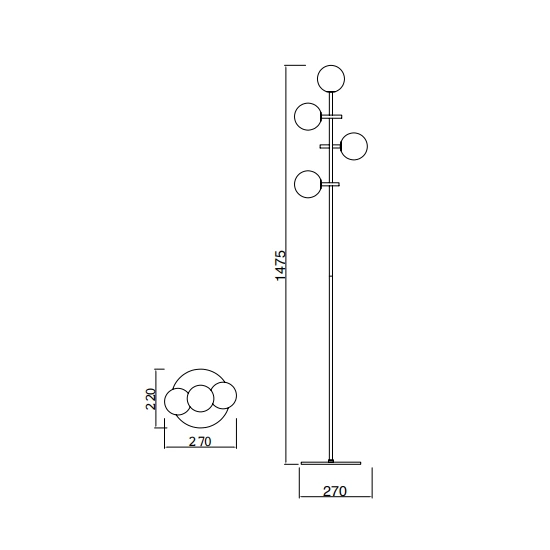 Lampa podłogowa Mantra Cellar 7639MA - zdjęcie dodatkowe 3