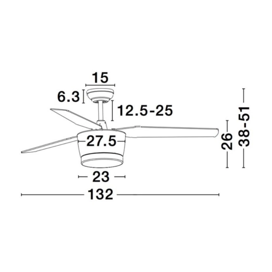 Wentylator SEGUNDO LE42556 Luces Exclusivas - zdjęcie dodatkowe 2