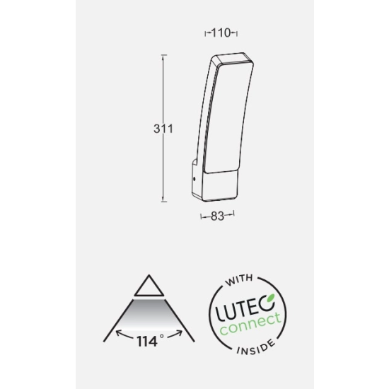 Kinkiet KIRA 5288909118 LUTEC