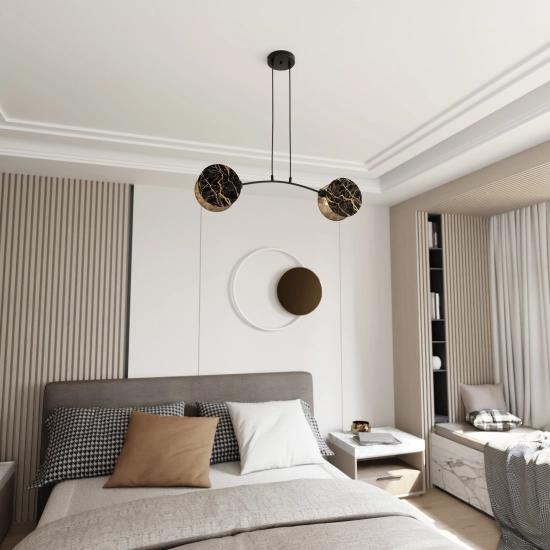 Lampa wisząca MOTIF 2 MARBLE 1327/2 EMIBIG Lighting
