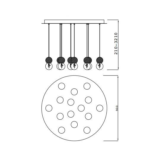 Lampa wisząca Mantra Galaxia 7620MA - zdjęcie dodatkowe 1