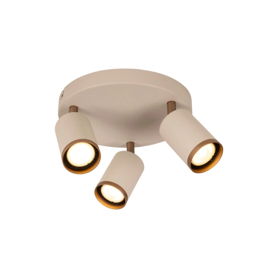 REGINA Spot sufitowy – Taupe – D21 – 3xGU10 – 50W – Aluminium 53914/13/41 Lucide - zdjęcie produktu