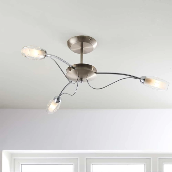 kinkiecik.pl Lampa sufitowa Mercury 3LT Semi Flush 9009-3SC ENDON