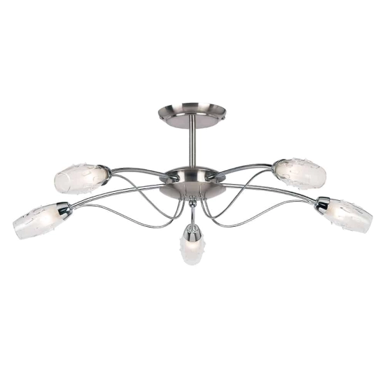 kinkiecik.pl Lampa sufitowa Mercury 5LT Semi Flush 9009-5SC ENDON