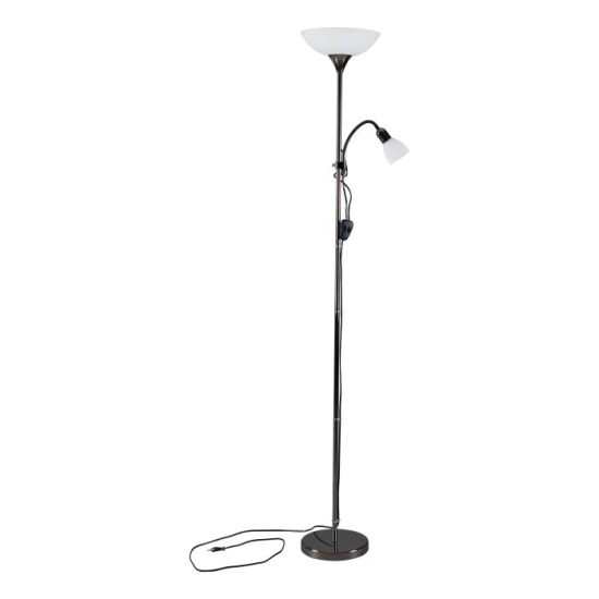 UP 2 Lampa podłogowa E27;E14 czarny nikiel 93917 EGLO