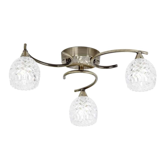 kinkiecik.pl Lampa sufitowa Boyer 3LT Semi Flush BOYER-3AB ENDON